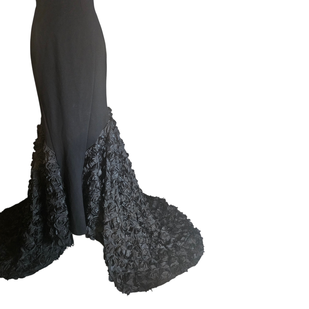 Mac Duggal Long Formal Dress 65219 Black Gown Mermaid Cut Size 8 - Picture 8 of 13
